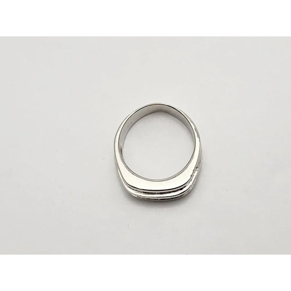Unique 14K Karat Solid White Gold Designer Diamond Men's Ring Size 11.5 - 2.60ct